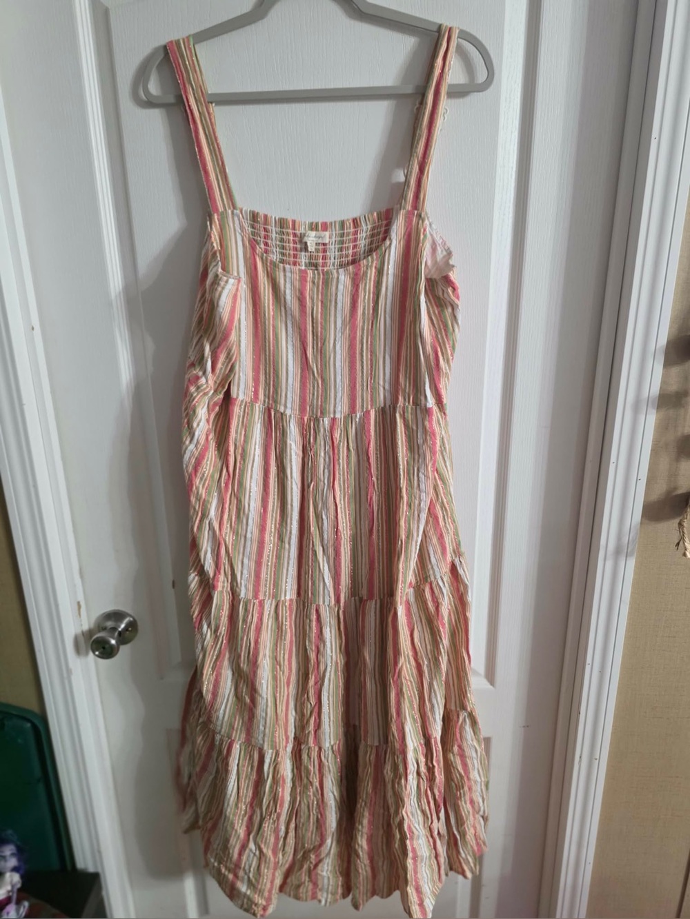 Linda Anderson Women’s Striped Lined Sun Dress Sz XL. MY-280